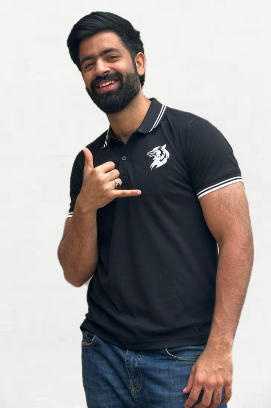 BLACK COLOR  POLO MENS SHIRT